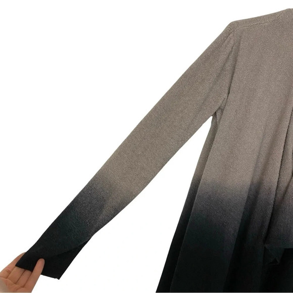 Barefoot Dreams Cardigan Sweater Small Medium Cozychic Lite Calypso Wrap Black - Picture 4 of 9